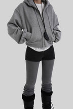 [ Pre-order ] Autumn Kent Sheepskin Hooded Zip-up