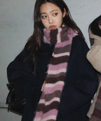 [ Pre-order ] Striped Hairy Bold Muffler