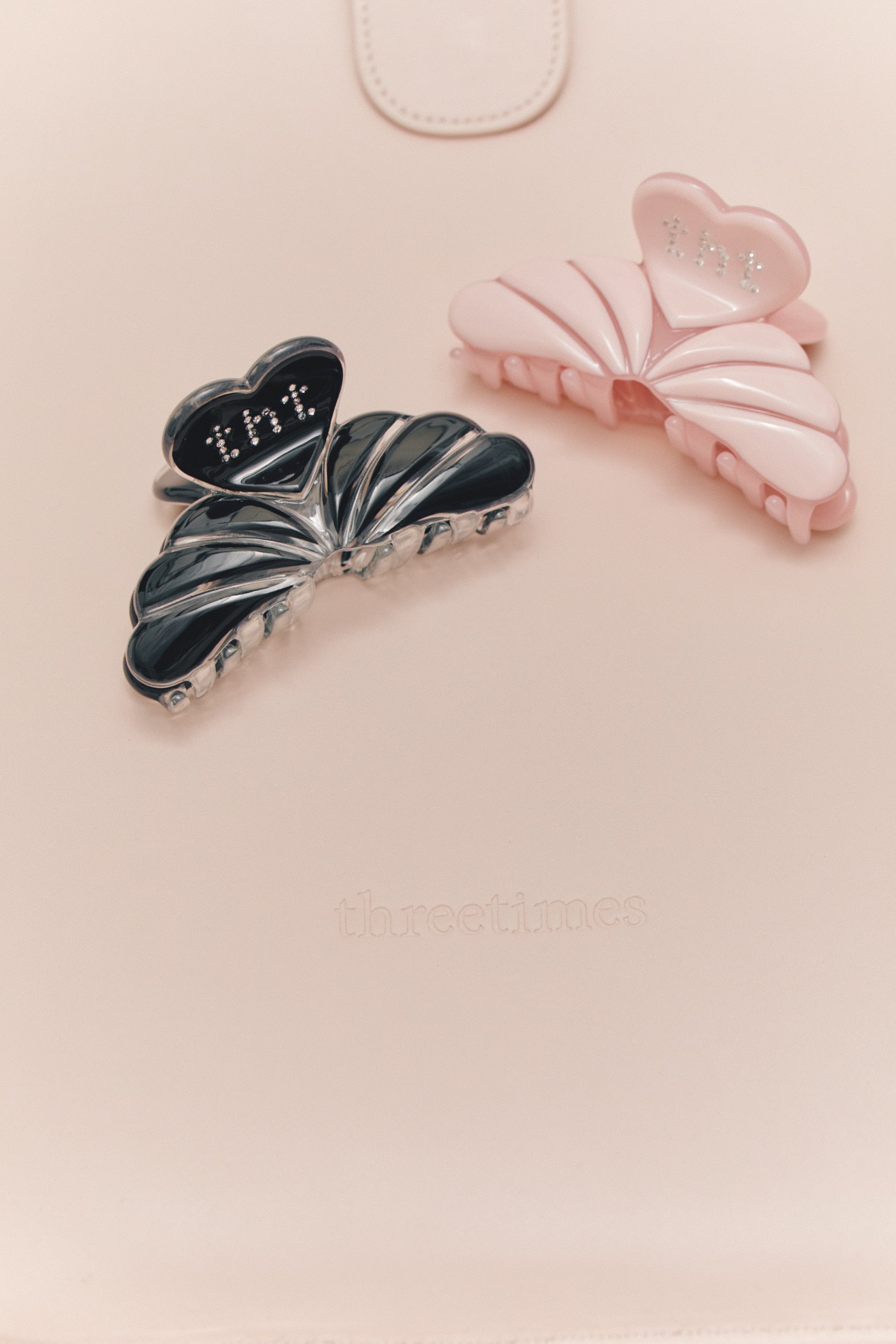 【threetimes】Crystal tht hair clip Threetimes Crystal tht hair clip-Pink – WITH MIN 위드민
