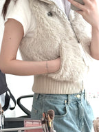 [ Pre-order ] Sculptor Faux Fur Zip-Up Vest