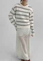 [ Pre-order ] Blackup Made Floppy Layered Lace Long Skirt