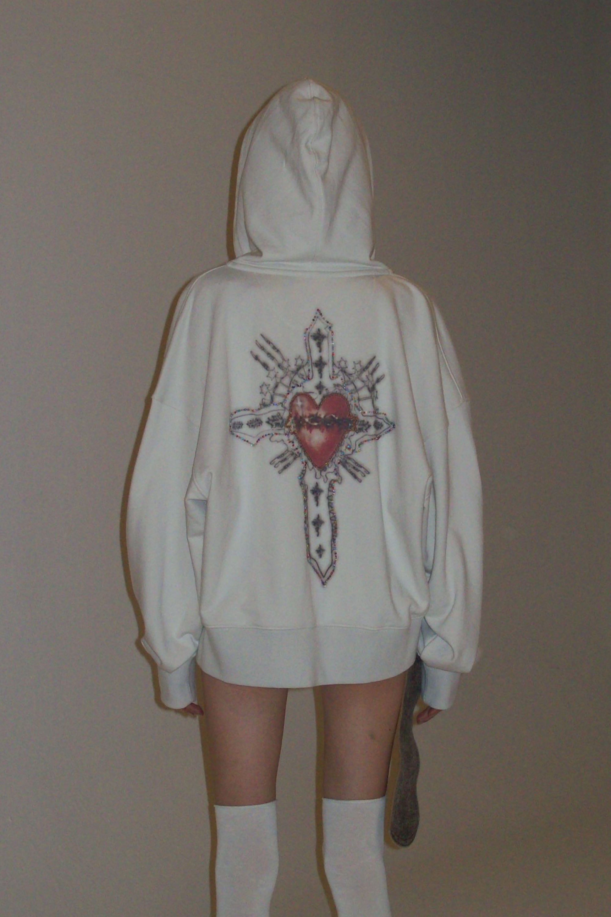 [ Pre-order ] Beaded Saint Hoodie Zip-Up