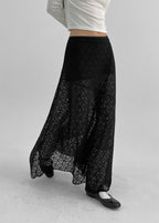 [ Pre-order ] Blackup Made Floppy Layered Lace Long Skirt