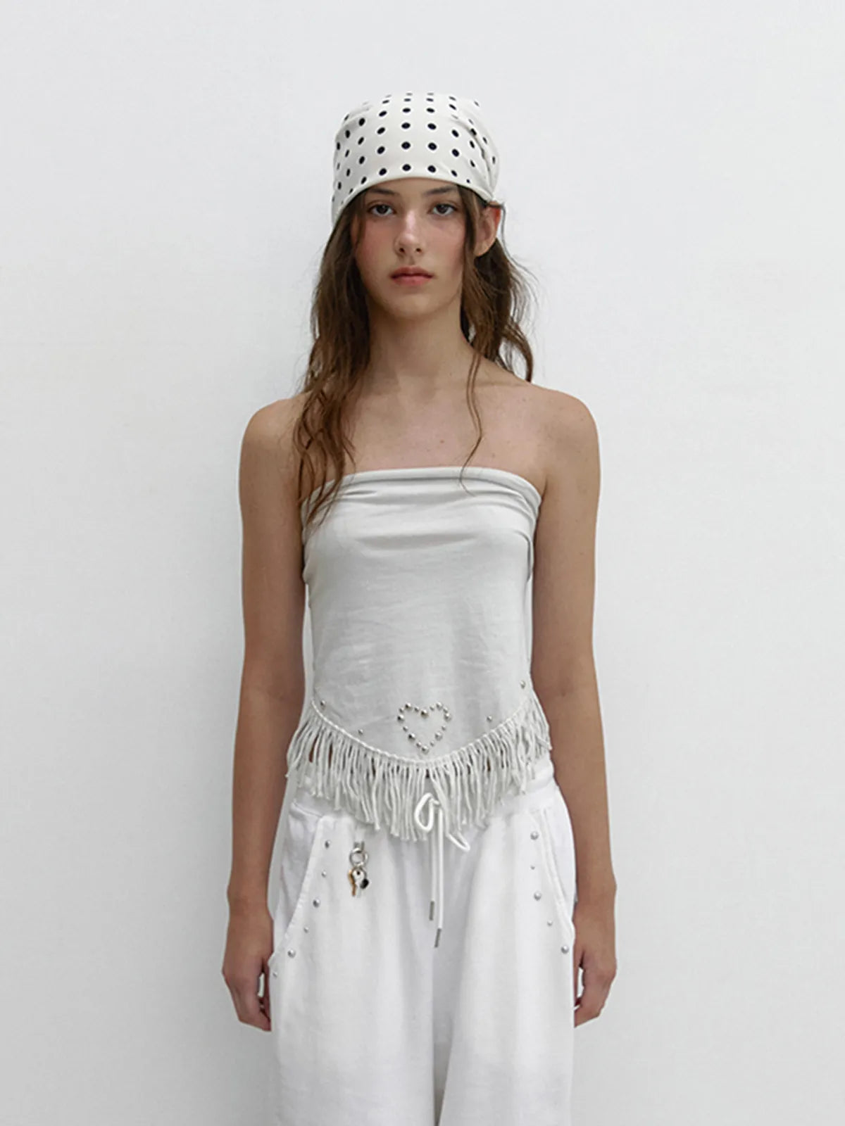 [ Pre-order ] Tassel Stud Scarf