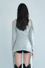[ 現貨 ] 3way Slit Top Grey