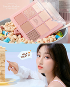 [ 店主自留 - 現貨 ] Milk Touch X Happyrim🥣九宮格眼影盤🥛 ( 臥蠶/提亮/陰影/胭脂/鼻影都有! )