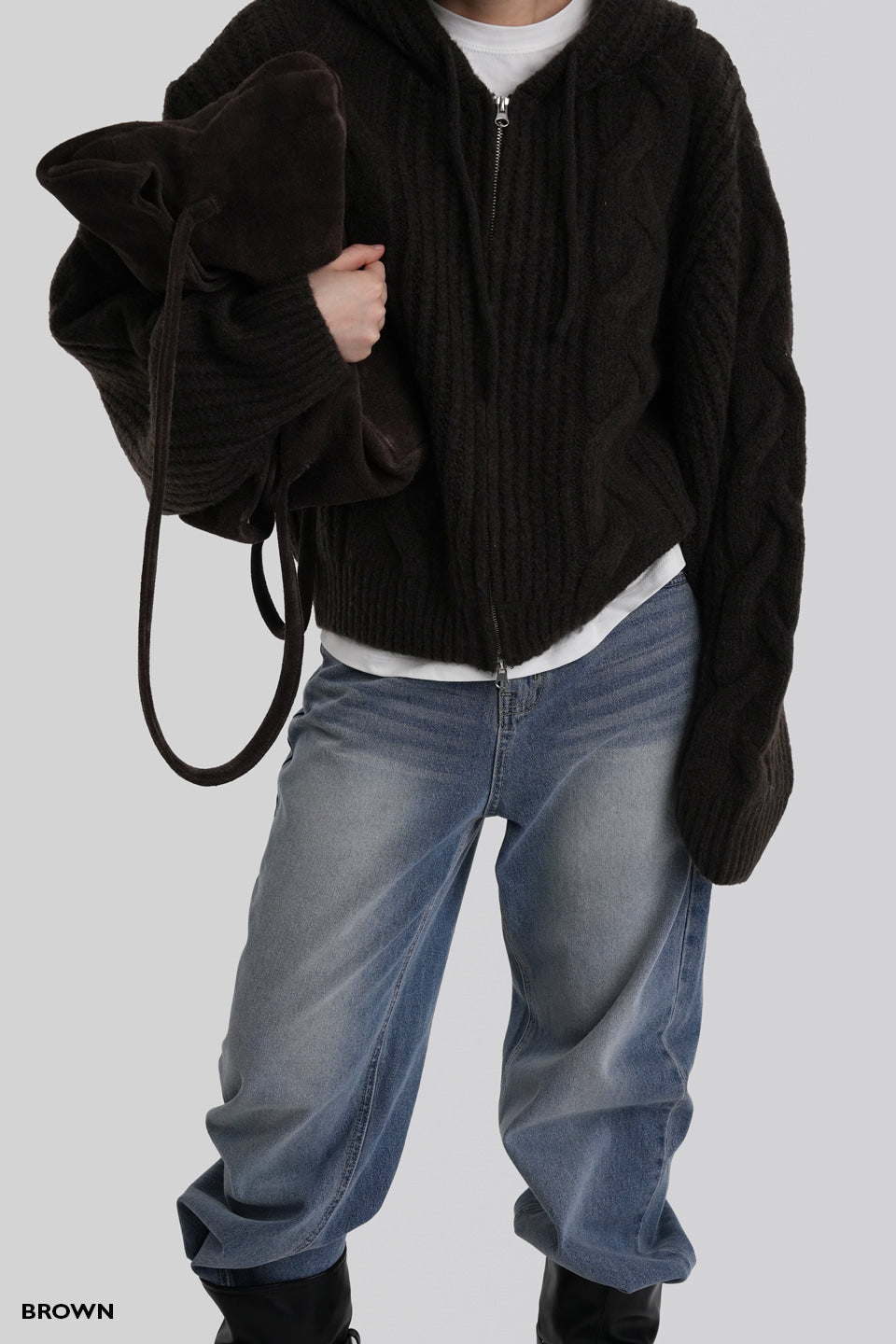 [ Pre-order ] Autumn Made Wool cable Hood Knit