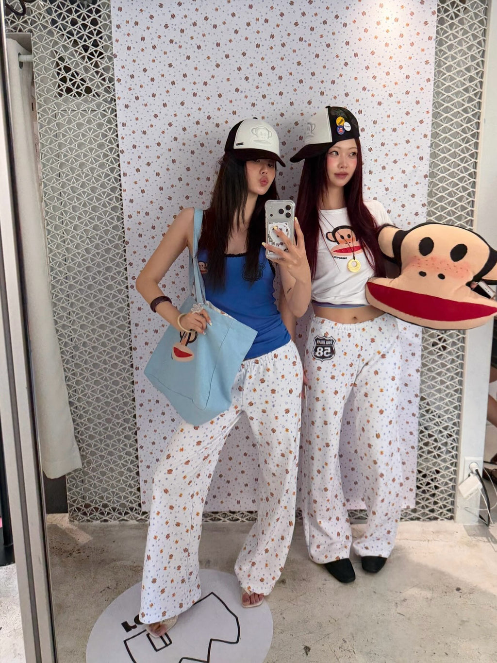 [ Pre-order ] Sunburn X Paul Frank Cotton Banding Pants ( Blue 5/8 順延出貨 )