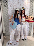 [ Pre-order ] Sunburn X Paul Frank Cotton Banding Pants ( Blue 5/8 順延出貨 )