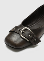 [ Pre-order ] Made Mogeller Washed Leather Flat Shoes