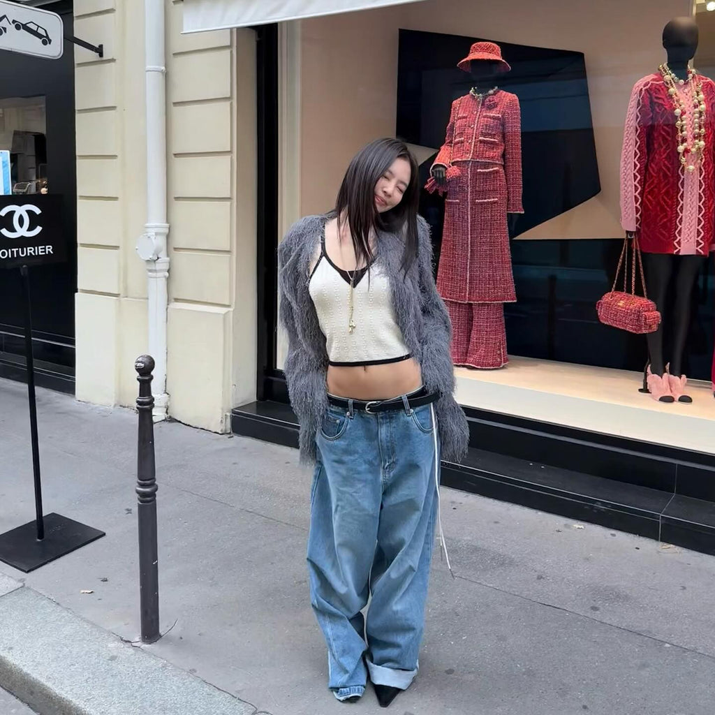 [ Jennie 同款 Pre-order ] Women Era Wide Fit Denim Pants