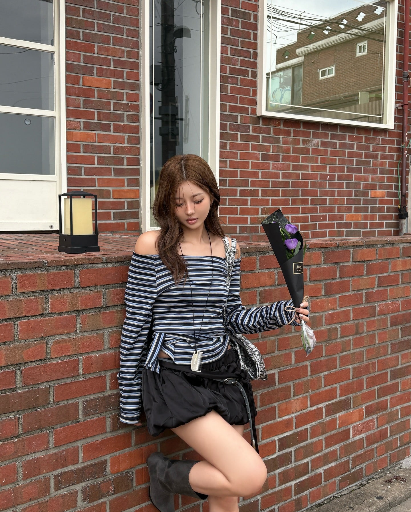 [ Pre-order ] Stripe Strap T-Shirt