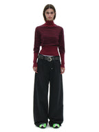 [ Pre-order] PWC HIGHNECK BACK BUTTON-UP KNIT TOP