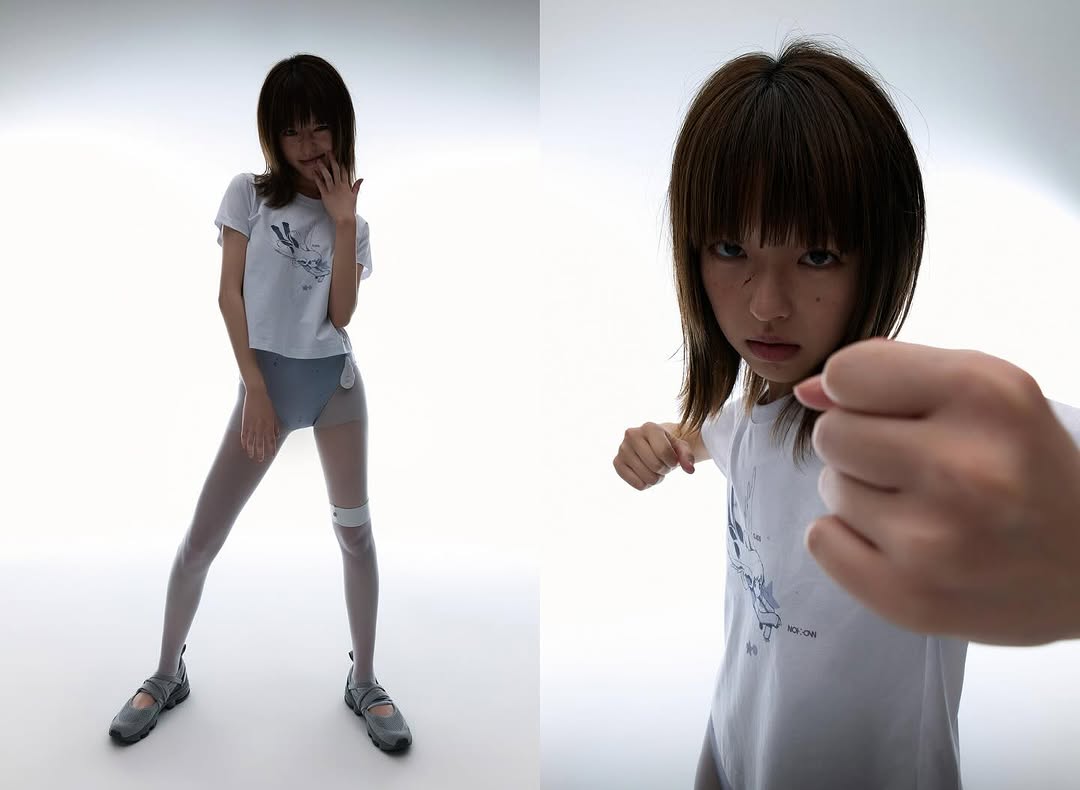 [ Pre-order ] OJOS x NOITOW SHU Graphic Crop T-shirt