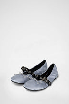 [ Pre-order ] Khiho Satin Shirring Ballerina Flats