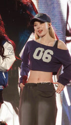 [ Aespa Winter 同款 ] - Blackup Made Boatneck Print Long Sleeve T-shirt