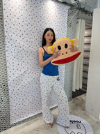 [ Pre-order ] Sunburn X Paul Frank Cotton Banding Pants ( Blue 5/8 順延出貨 )