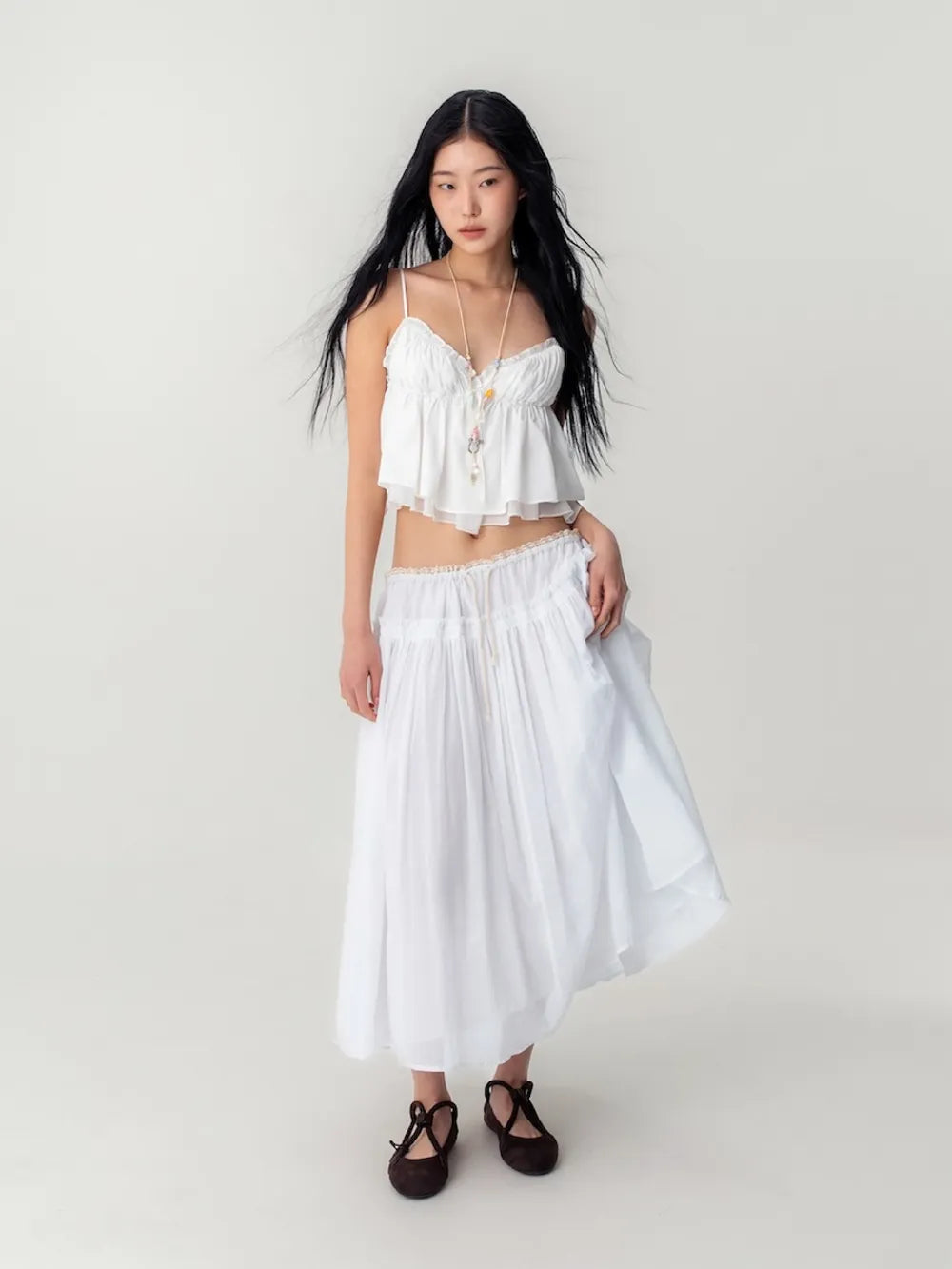 [ Pre-order ] Shirred Crinkle Bustier