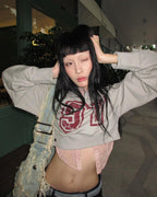 [ 現貨 ] Sculptor Off-Shoulder Cropped Sweatshirt