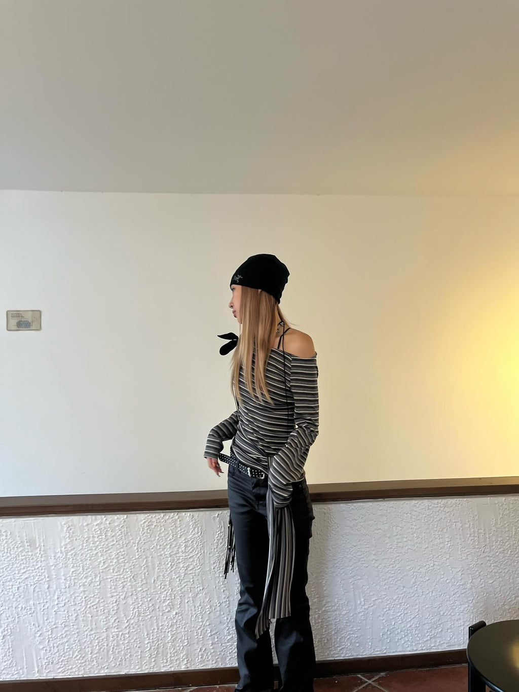 [ Pre-order ] Stripe Strap T-Shirt