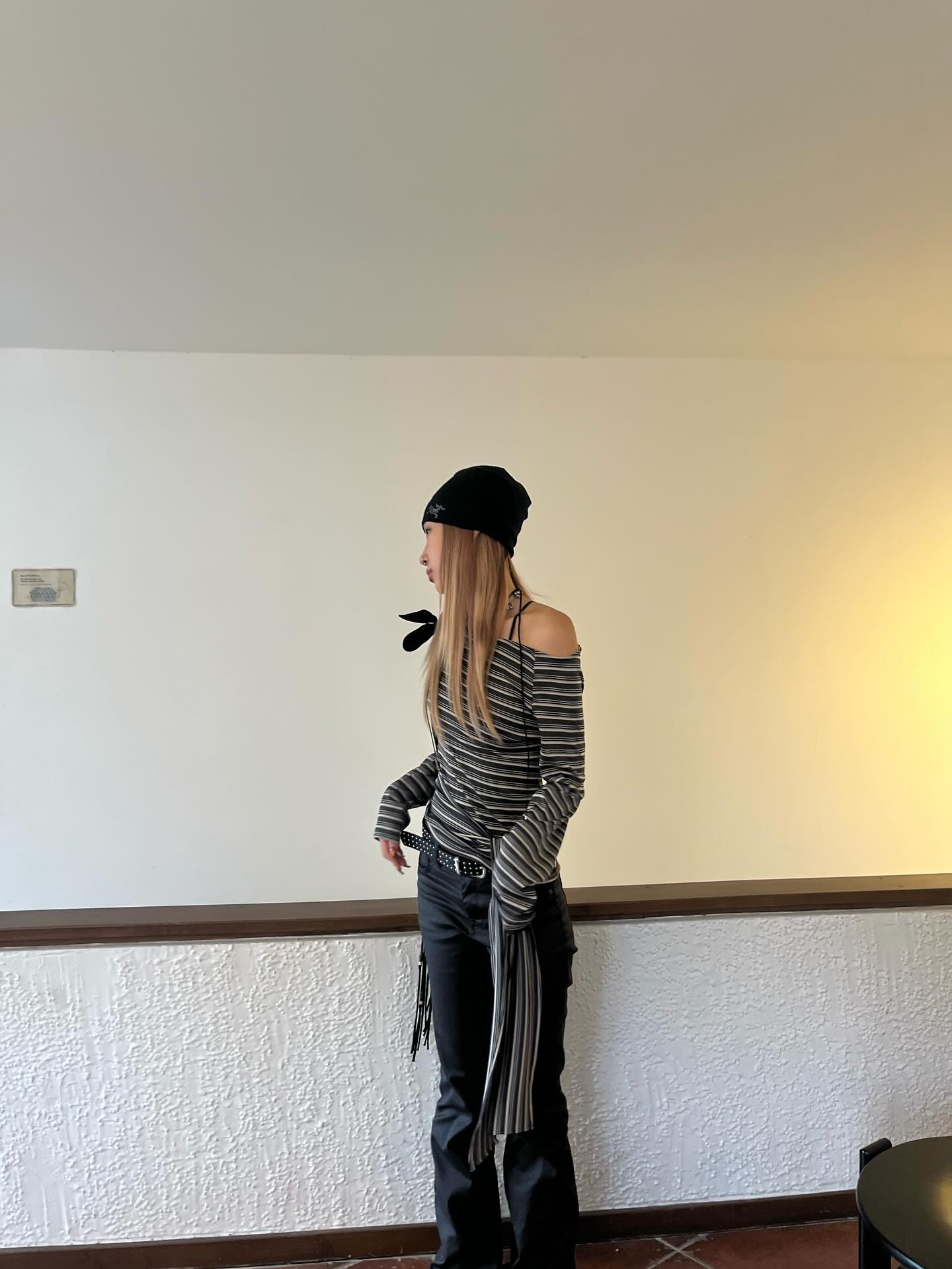 [ Pre-order ] Stripe Strap T-Shirt