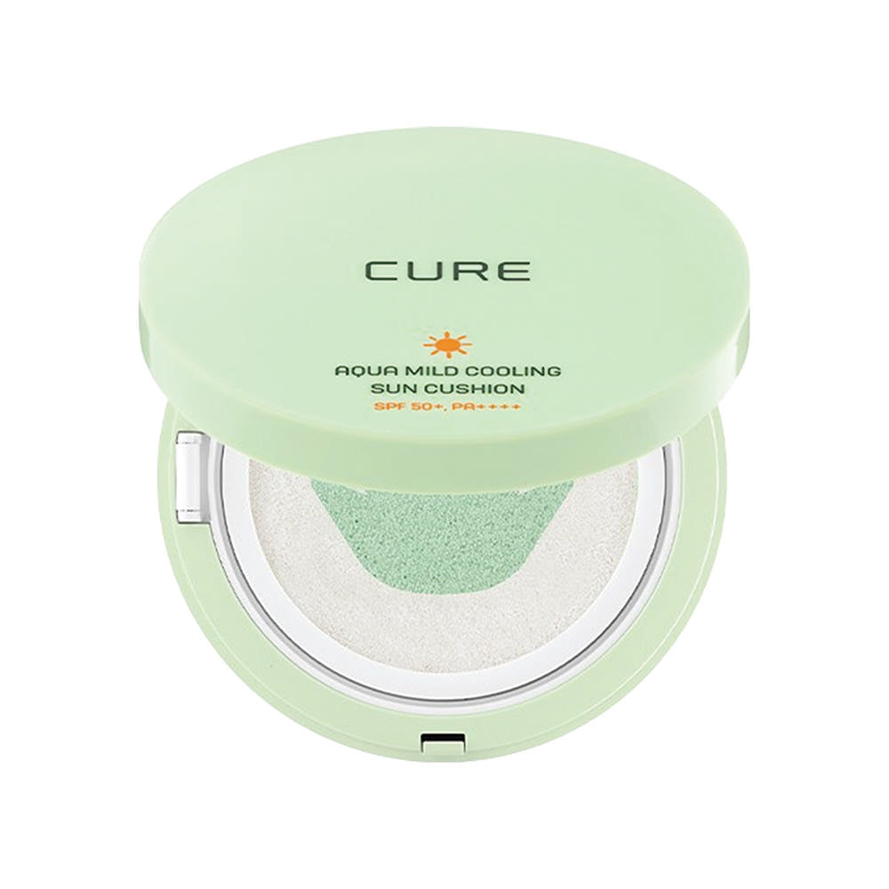 [ 店主推薦 Pre-order ] Cure 涼感水潤溫和防曬氣墊 ( 全家都可以使用 ) Aqua Mild Cooling Sun Cushion SPF50+ PA++++