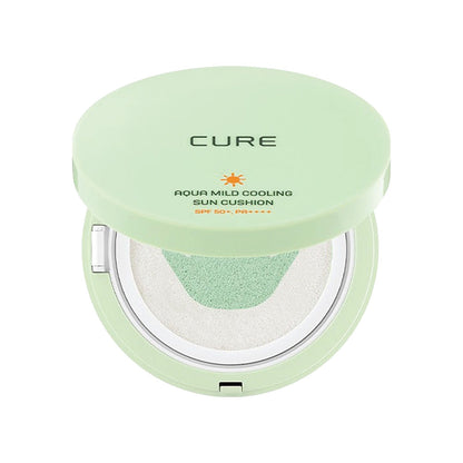 [ 店主推薦 Pre-order ] Cure 涼感水潤溫和防曬氣墊 ( 全家都可以使用 ) Aqua Mild Cooling Sun Cushion SPF50+ PA++++
