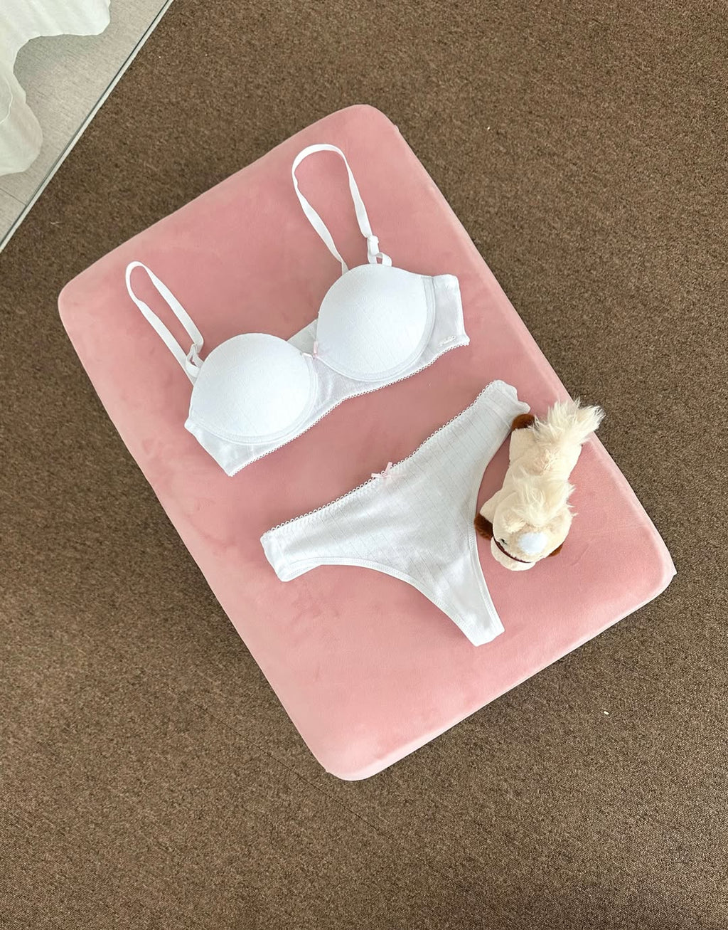 [ Pre-order ] Pony Bell Half Cup Bra & Panty Set