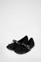 [ Pre-order ] Khiho Satin Shirring Ballerina Flats