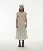 [ Pre-order ] Shirring Mid Skirt