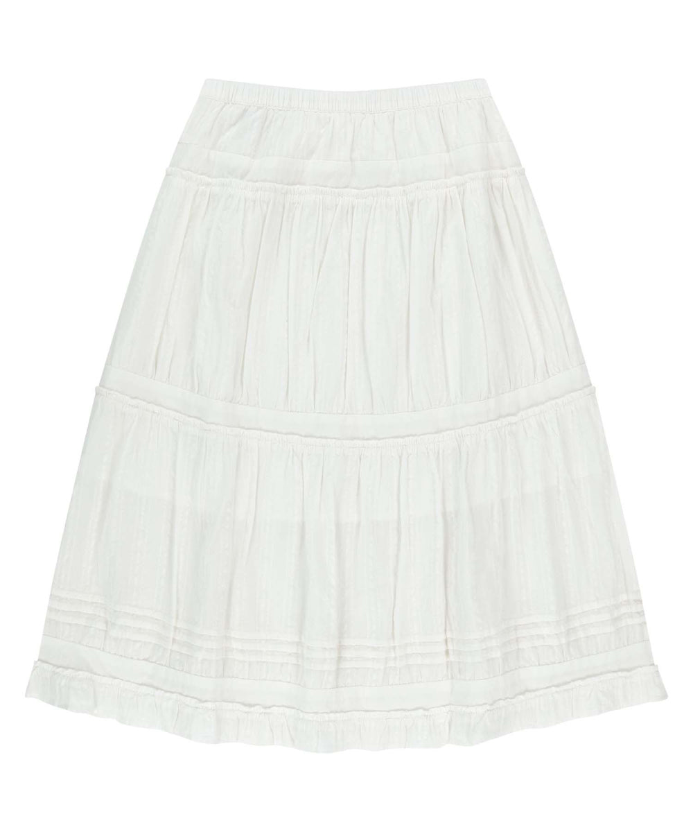 [ Pre-order ] Shirring Mid Skirt