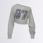 [ 現貨 ] Sculptor Off-Shoulder Cropped Sweatshirt