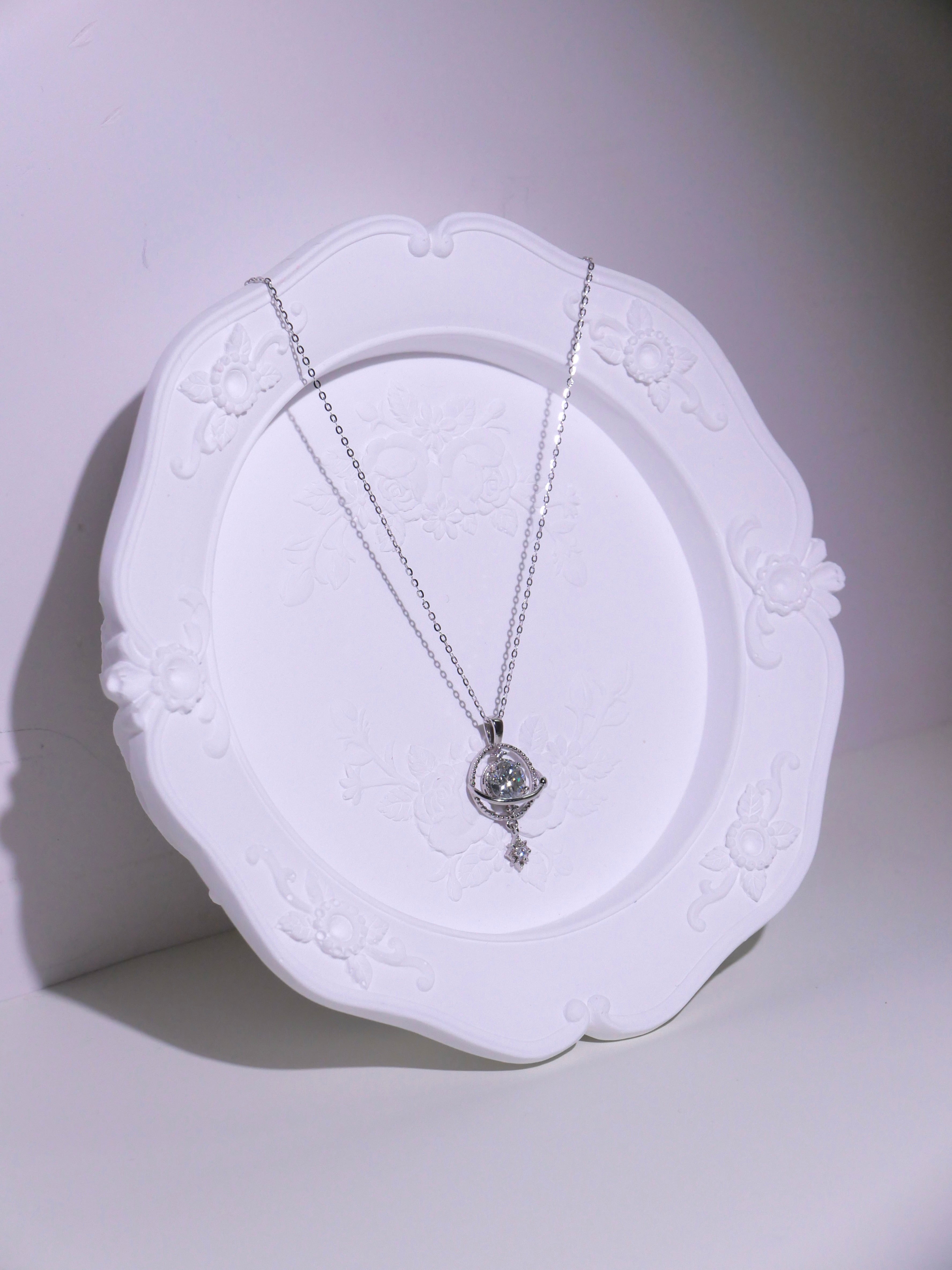 [ 現貨 ] TSC019 莫桑石星球純銀S925頸鏈