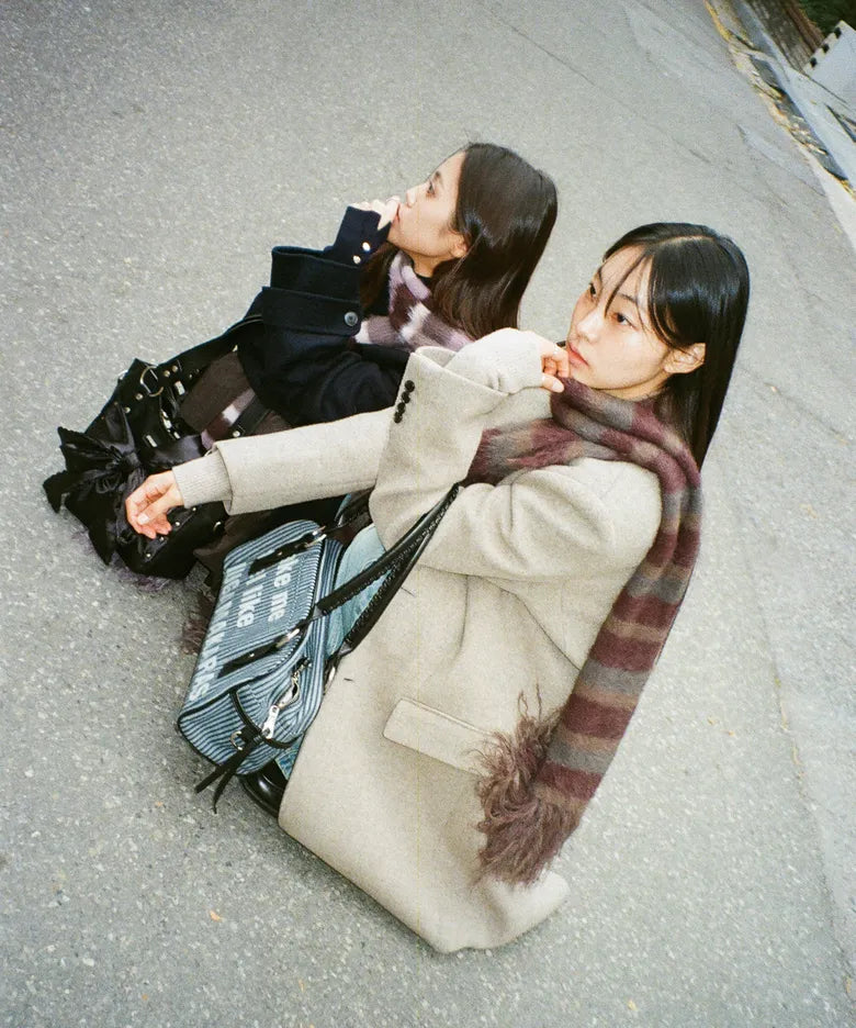 [ Pre-order ] Striped Hairy Bold Muffler