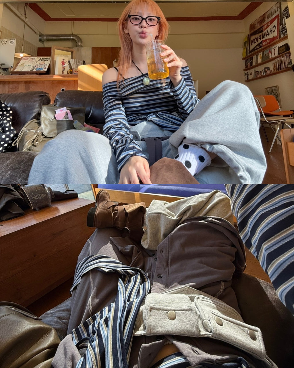 [ Pre-order ] Stripe Strap T-Shirt