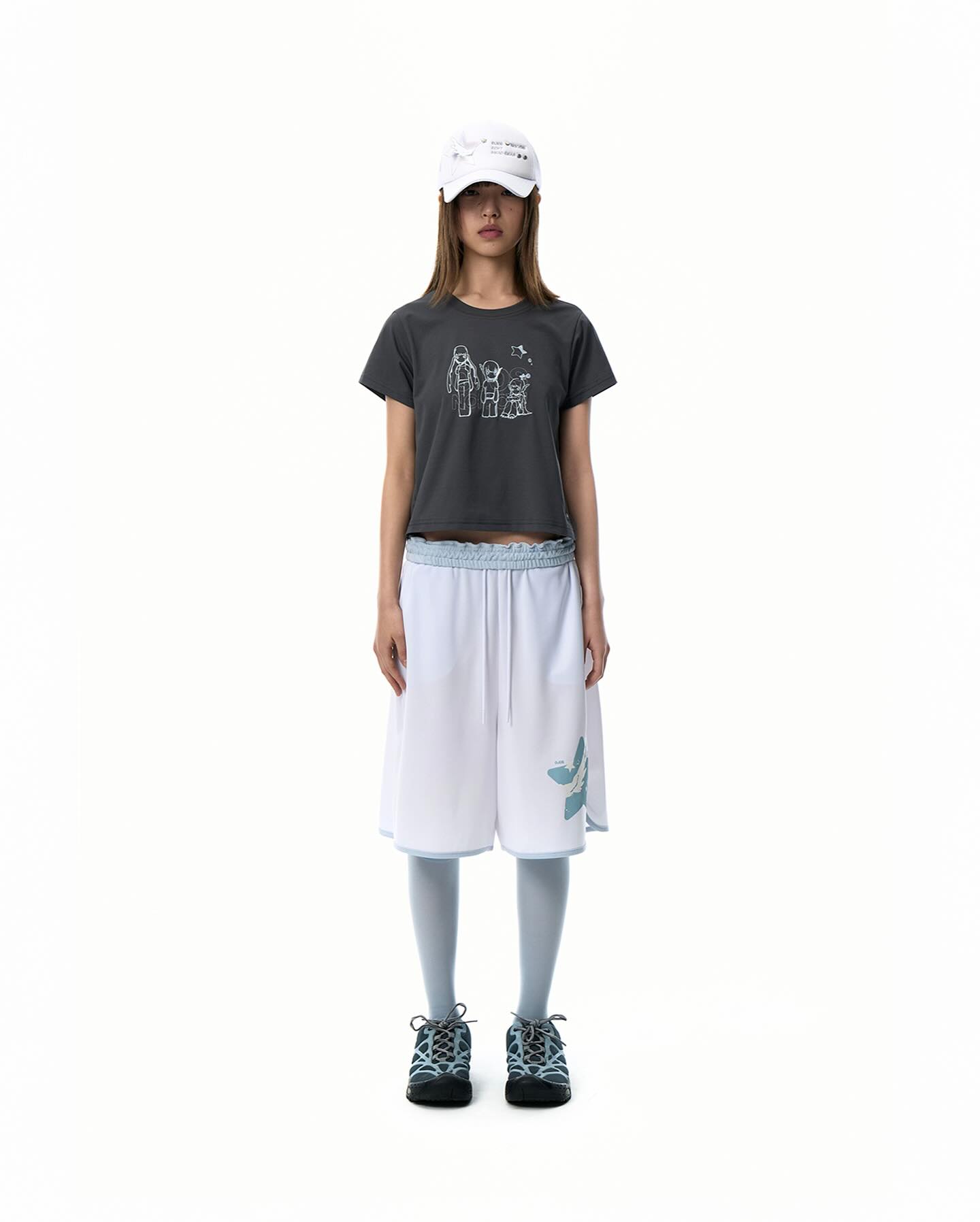 [ Pre-order ] OJOS x NOITOW SHU Graphic Crop T-shirt