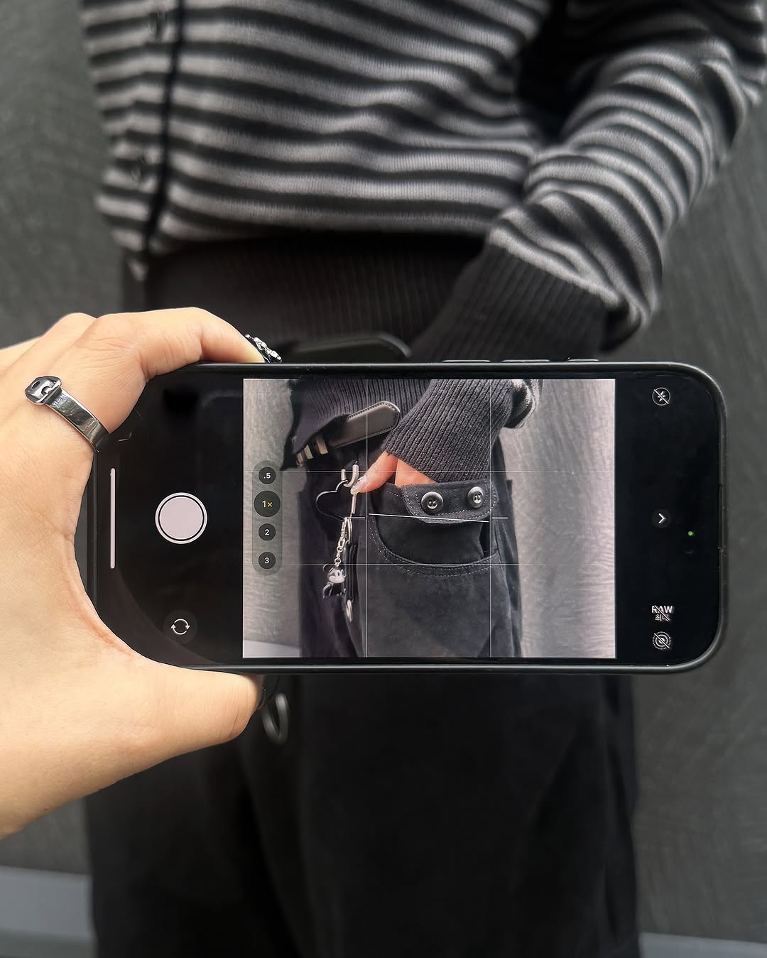 [ Pre-order ] Rockcake Stripe Logo Knit Cardigan