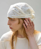 [ Pre-order ] Embroidered Lace Scarf