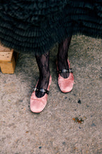 [ Pre-order ] Khiho Satin Shirring Ballerina Flats