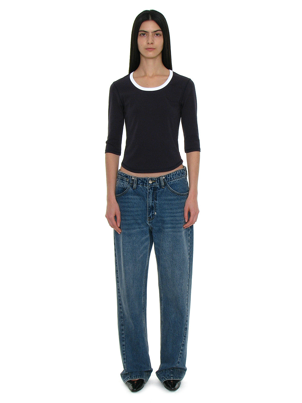 [ 店主推薦 Pre-order ] Pwc Round Neck Three Quarter Sleeve Tee