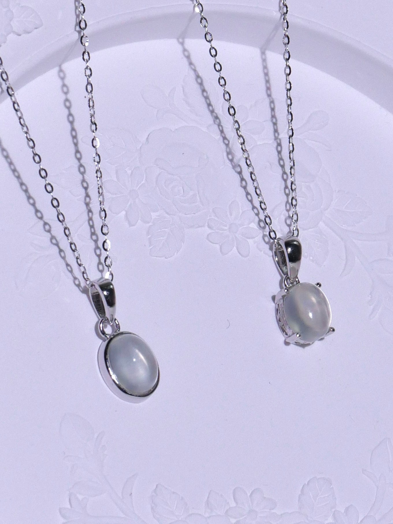 [ Pre-order ] TSC016 葡萄石純銀S925頸鏈 Natural Prehnite Silver Necklace