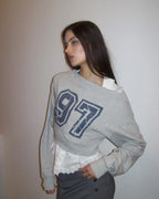 [ 現貨 ] Sculptor Off-Shoulder Cropped Sweatshirt