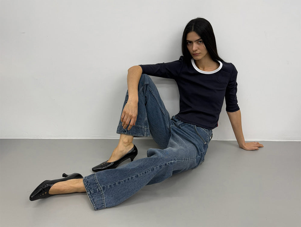 [ 店主推薦 Pre-order ] Pwc Round Neck Three Quarter Sleeve Tee