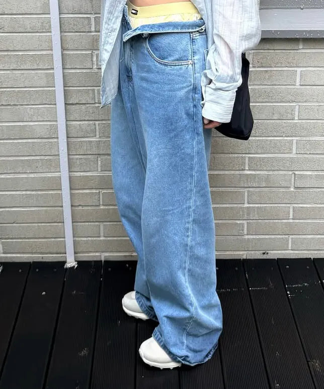[ Jennie 同款 Pre-order ] Women Era Wide Fit Denim Pants