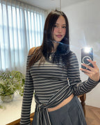 [ Pre-order ] Stripe Strap T-Shirt