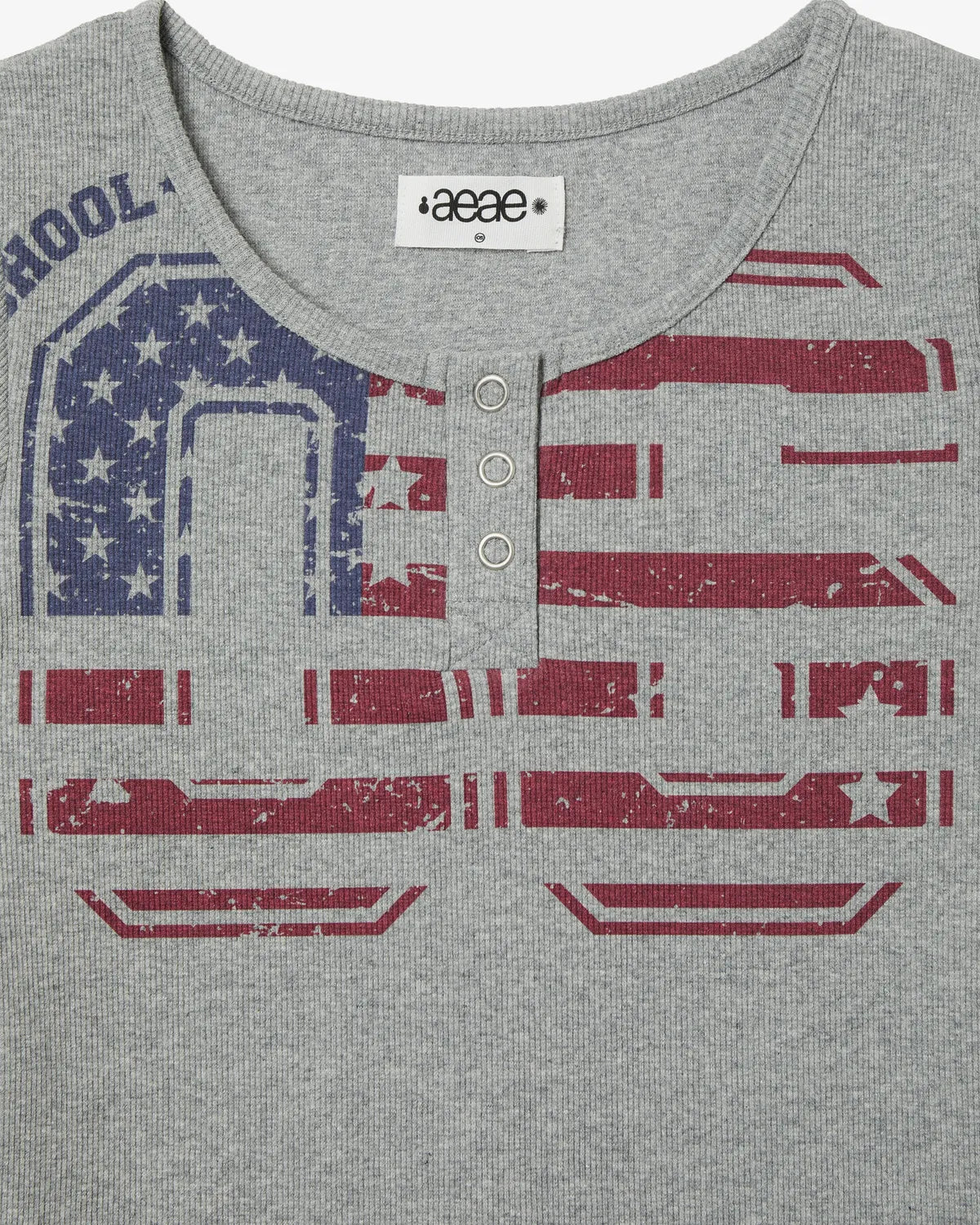 [ Pre-order ] USA Banner Henly Neck Tee