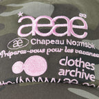 [ Pre-order ] AEAE Web Logo Camouflage 5 Pannel Cap - green