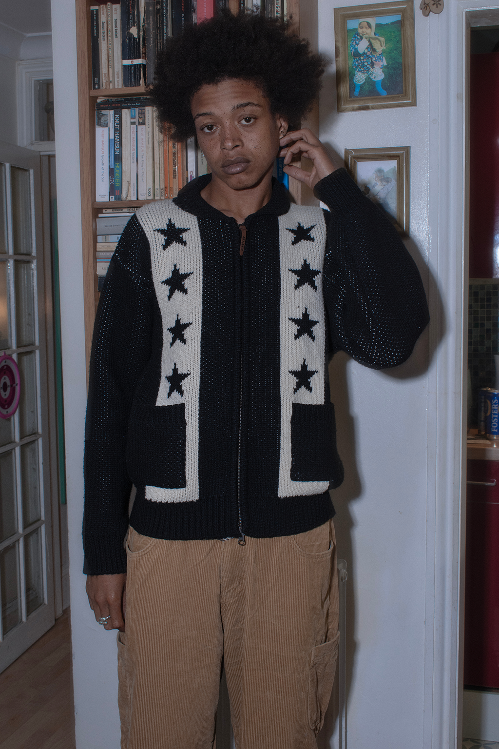 [ Pre-order ] Space Cow Cowichan Knit Jacket Grey