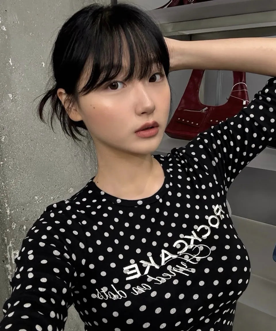 [ Pre-order ] Rockcake Hyped Dots Graphic Top