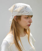 [ Pre-order ] Embroidered Lace Scarf